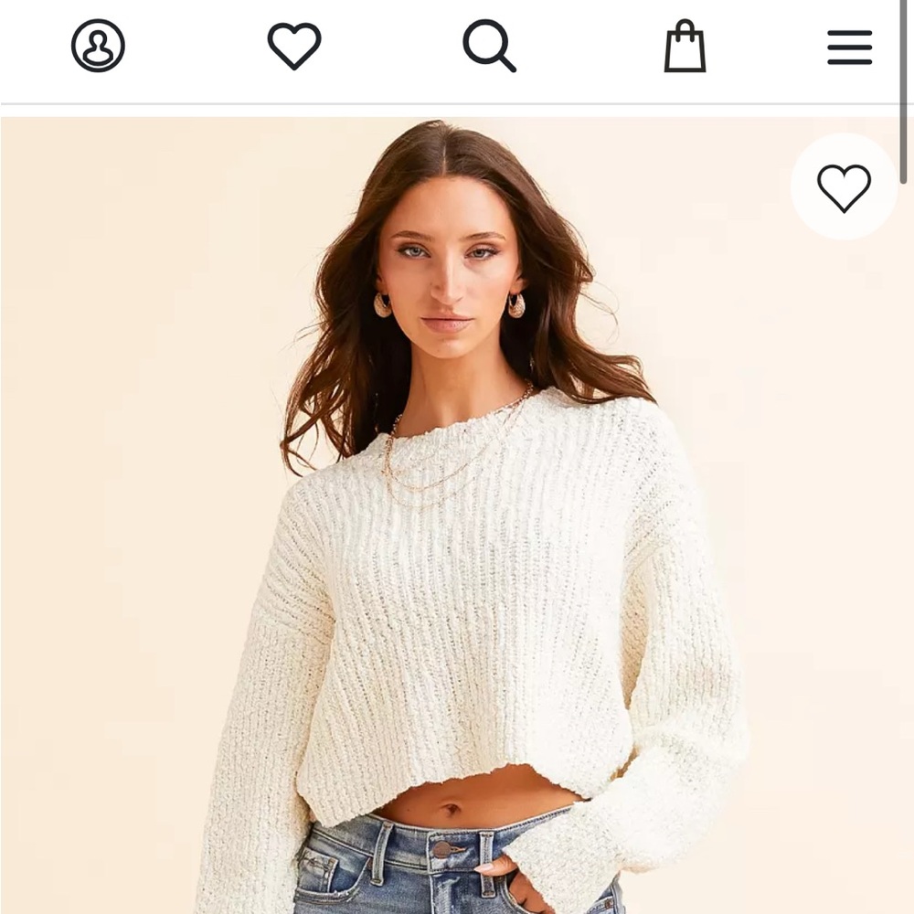 Cozy White Knit Sweater